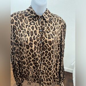 cheetah silk CELINE blouse